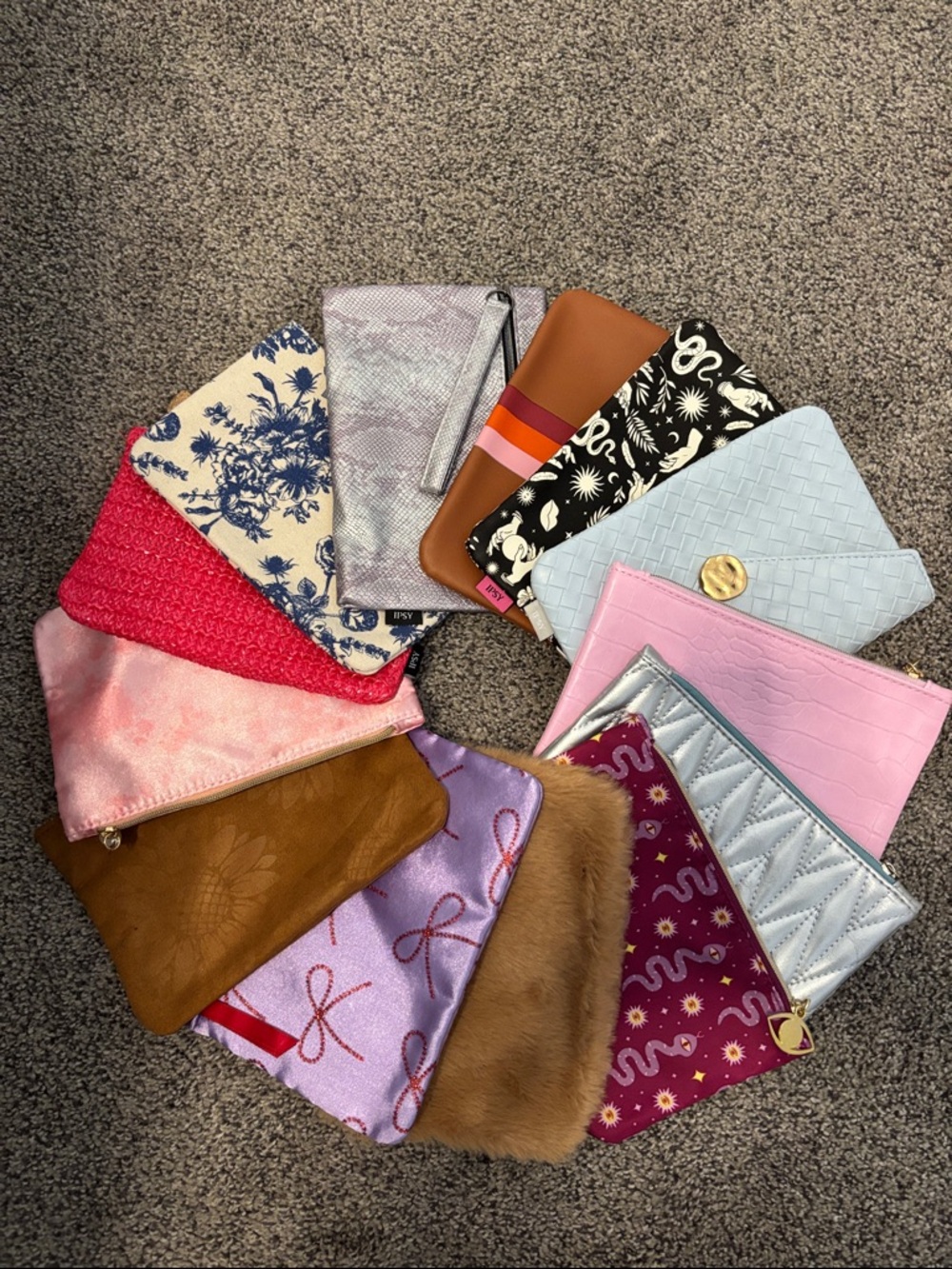 13 Ipsy pouches w7